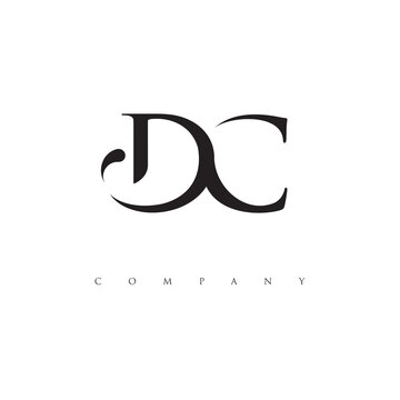 Initial DC logo design vector