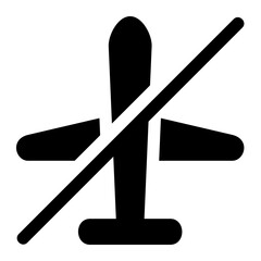 Airplane Glyph Icon Vector