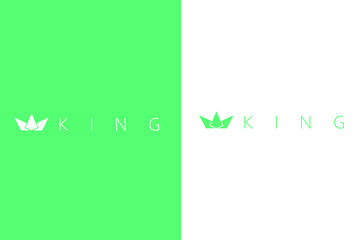 Crown logo template - King logo - Minimal T-shirt design.