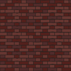 Obraz premium Red brick wall. Vector seamless pattern. Texture for background.