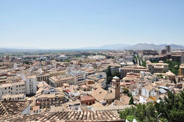 Fototapeta na wymiar View of Granada City from Albaicin District, Granada, Spain