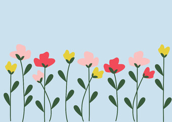spring flowers background Graphics design.