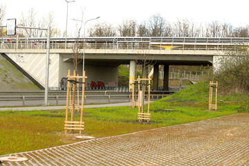 A new bridge over the newly built bypass
