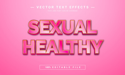 3D Sexual Healthy text effect - 100% editable eps file