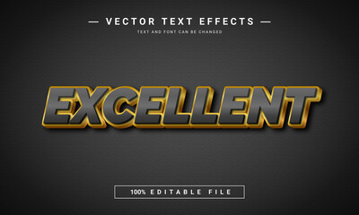 3D Excellent text effect - 100% editable eps file