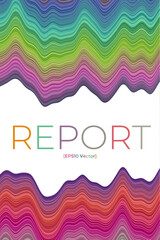 Cover page template. Can be used as banner, flyer, poster, business card, brochure. Artistic design in vivid colors. Classy vector illustration.