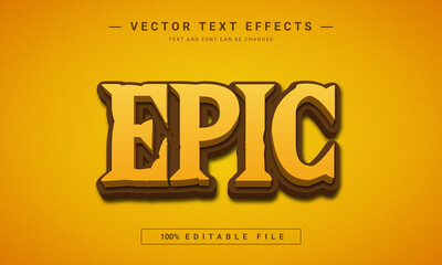 3D Epic text effect - 100% editable eps file