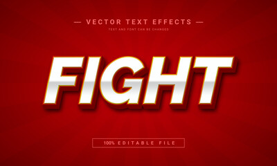 3D Fight text effect - 100% editable eps file