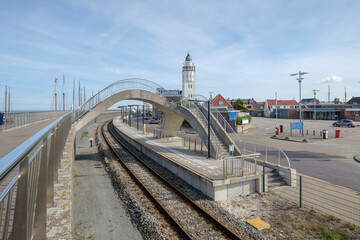 Fototapeta premium Hoge Willemskade in Harlingen, Friesland Province, The Netherlands