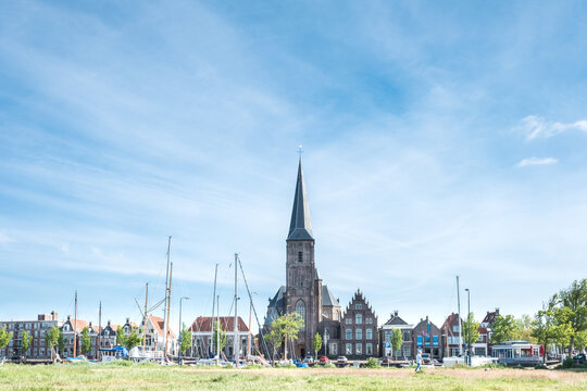 Skyline of Harlingen, Friesland Province, The Netherlands