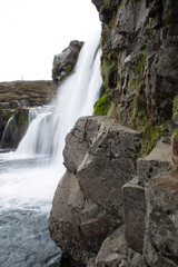 waterfall in the mountains