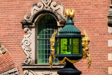 Detail of the town hall of Bolsward, The Netherlands - obrazy, fototapety, plakaty