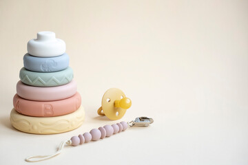 Newborn baby toys with text space