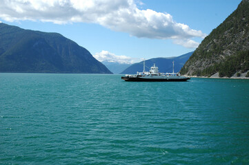 Fototapeta na wymiar Ferry Crossing Fjord