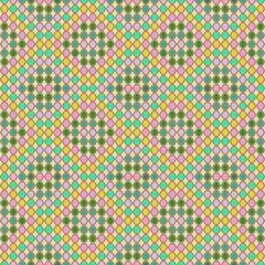 Abstract colorful seamless jacquard mosaic pattern. Design for fabric, wallpaper, paper, cover, weaving, packaging, tile, ceramics. Background for fashion textiles.