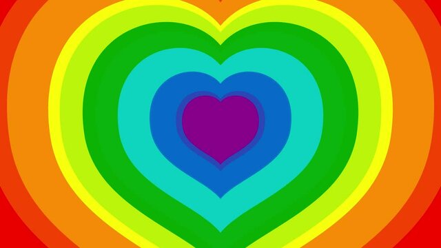 Lgbt homosexual rainbow background lesbian love animation. alpha channel pride