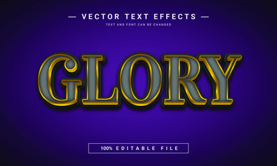 3D Glory text effect - 100% editable eps file