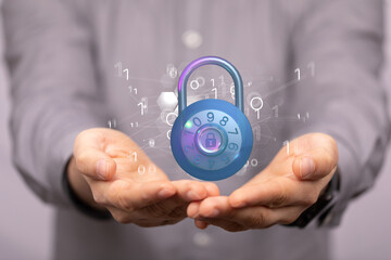 Personal data security Illustrates cyber data or information