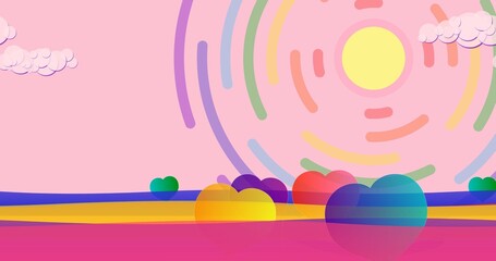 Lgbtq symbol flag background heart. shape parade