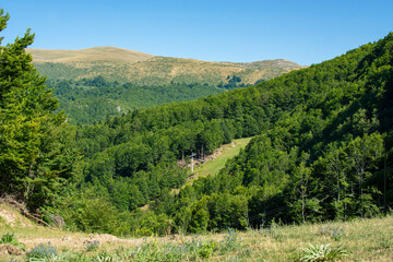 Fototapeta na wymiar National park Mavrovo from the top
