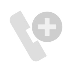 Medical Helpline Flat Grey Icon Design
