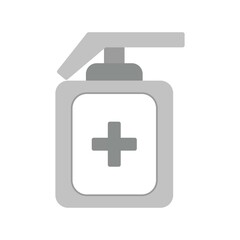 Sanitizer Flat Grey Icon Design