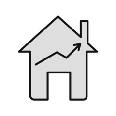 Profit Line Filled Grey Vector Icon Design