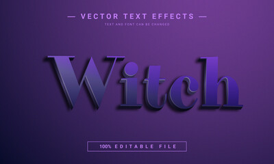 3D Witch text effect - 100% editable eps file