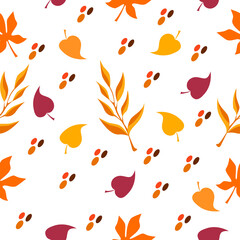 Colored pattern with autumn leaves