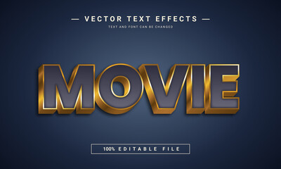 3D Movie text effect - 100% editable eps file