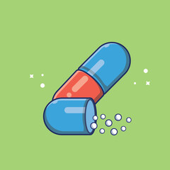 Medicine pills capsule science pharmacy Vector Design