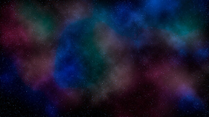 Fototapeta na wymiar Colorful galaxy background with nebula and stars