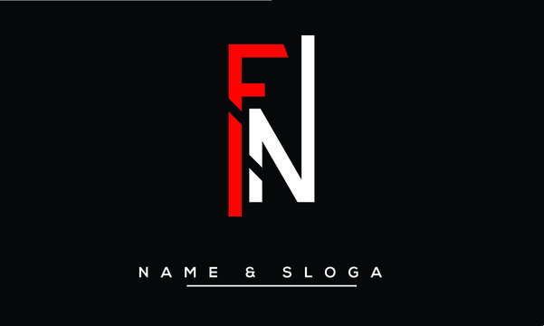 FN,  NF,  F,  N  Abstract Letters Logo Monogram