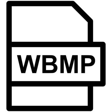 WBMP File Format Vector line Icon Design
