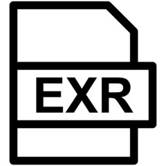 EXR File Format Vector line Icon Design