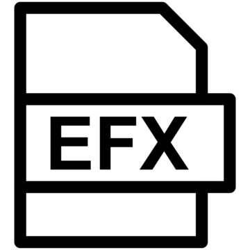 EFX File Format Vector line Icon Design