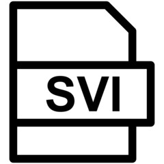 SVI File Format Vector line Icon Design