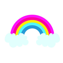 Rainbow icon vector. bow illustration sign collection. iris symbol or logo.
