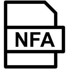 NFA File Format Vector line Icon Design