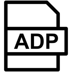 ADP File Format Vector line Icon Design