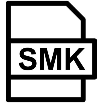 SMK File Format Vector line Icon Design