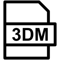 3DM File Format Vector line Icon Design