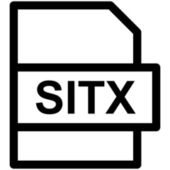 SITX File Format Vector line Icon Design