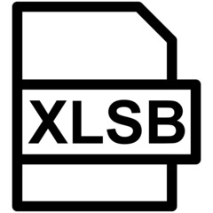 XLSB File Format Vector line Icon Design