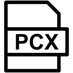 PCX File Format Vector line Icon Design