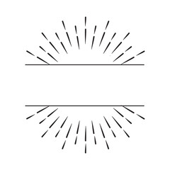 Fototapeta premium HIPSTER FRAME - SUN RAYS