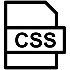 CSS File Format Vector line Icon Design