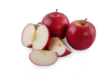 Red apple isolated on white background