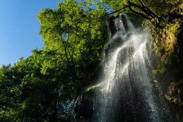 Wasserfall Bad Urach Uracher Wasserfall Baden-Württemberg Deutschland Wald Idyll Bach Natur Reutlingen Metzingen Schwäbische Alb Sehenswürdigkeit Attraktion Kaskade Sommer Regen Wanderung Tropfen © ON-Photography