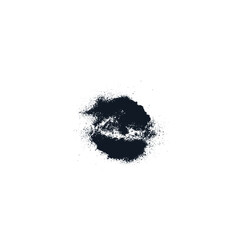 Black Powder Explosion On White Background.Black Dust Particles Splashing Stock Illustration
